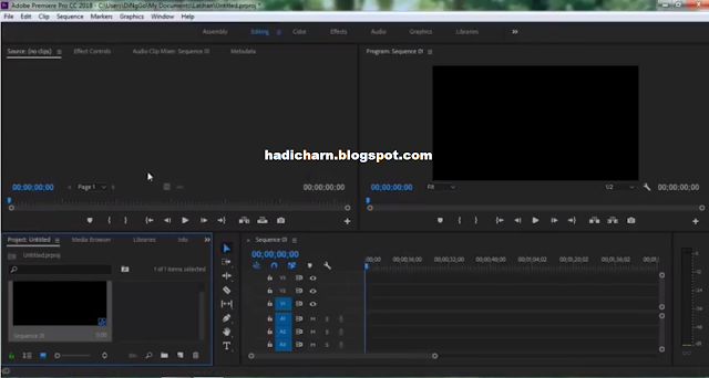 tampilan gambar adobe premiere pro cc 2018