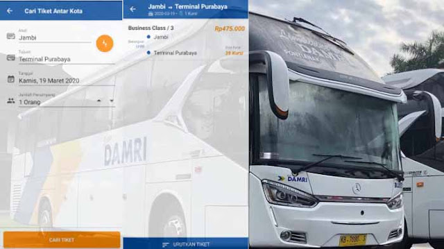 Harga Tiket Bus Damri Jambi Surabaya