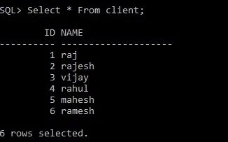 select client after insertion