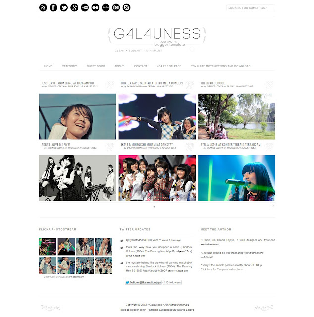 Galauness Blogger Gallery Template Download Free