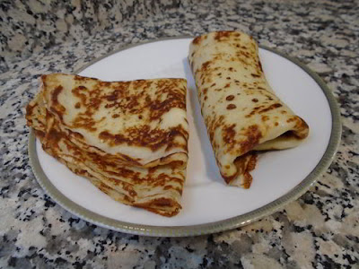 Homemade crepes dough