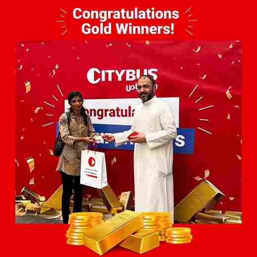 Kuwait City Bus 1st Lucky Draw Gold winner