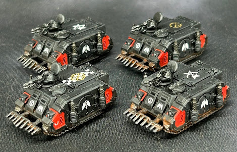 Dark Angels Rhino Transports for Legions Imperialis