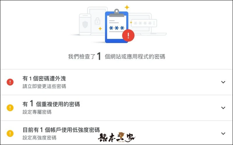 您的密碼已遭外洩 請採取行動以保護帳戶之密碼外洩處理方式