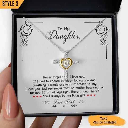 To My Daughter Necklace From Dad Never Forget That You Are My Sunshine