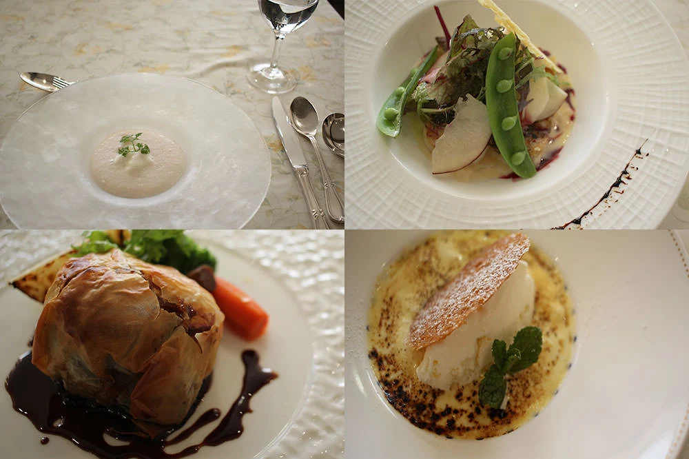 The “Apple Lunch Course” dishes at CHEZ-MOI