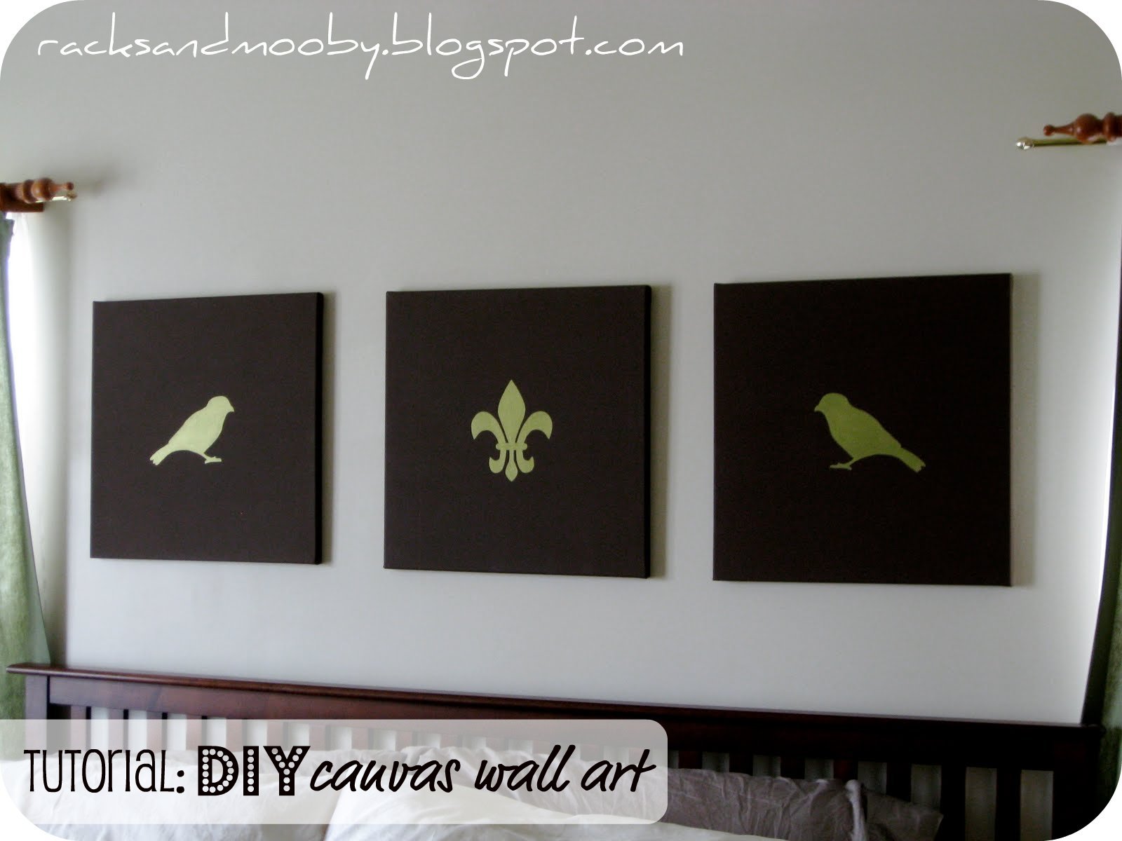 RACKS and Mooby: DIY Canvas Art {tweet tweet