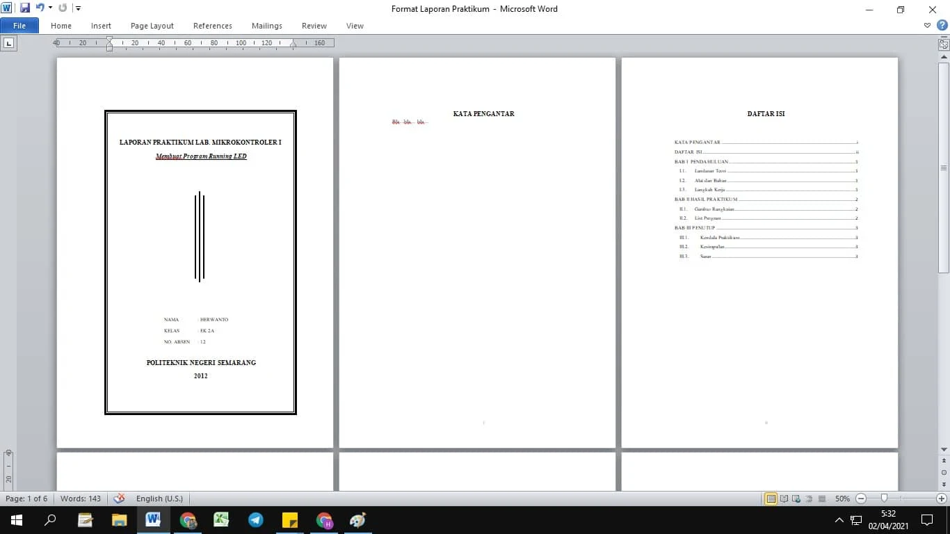 gambar format laporan praktikum