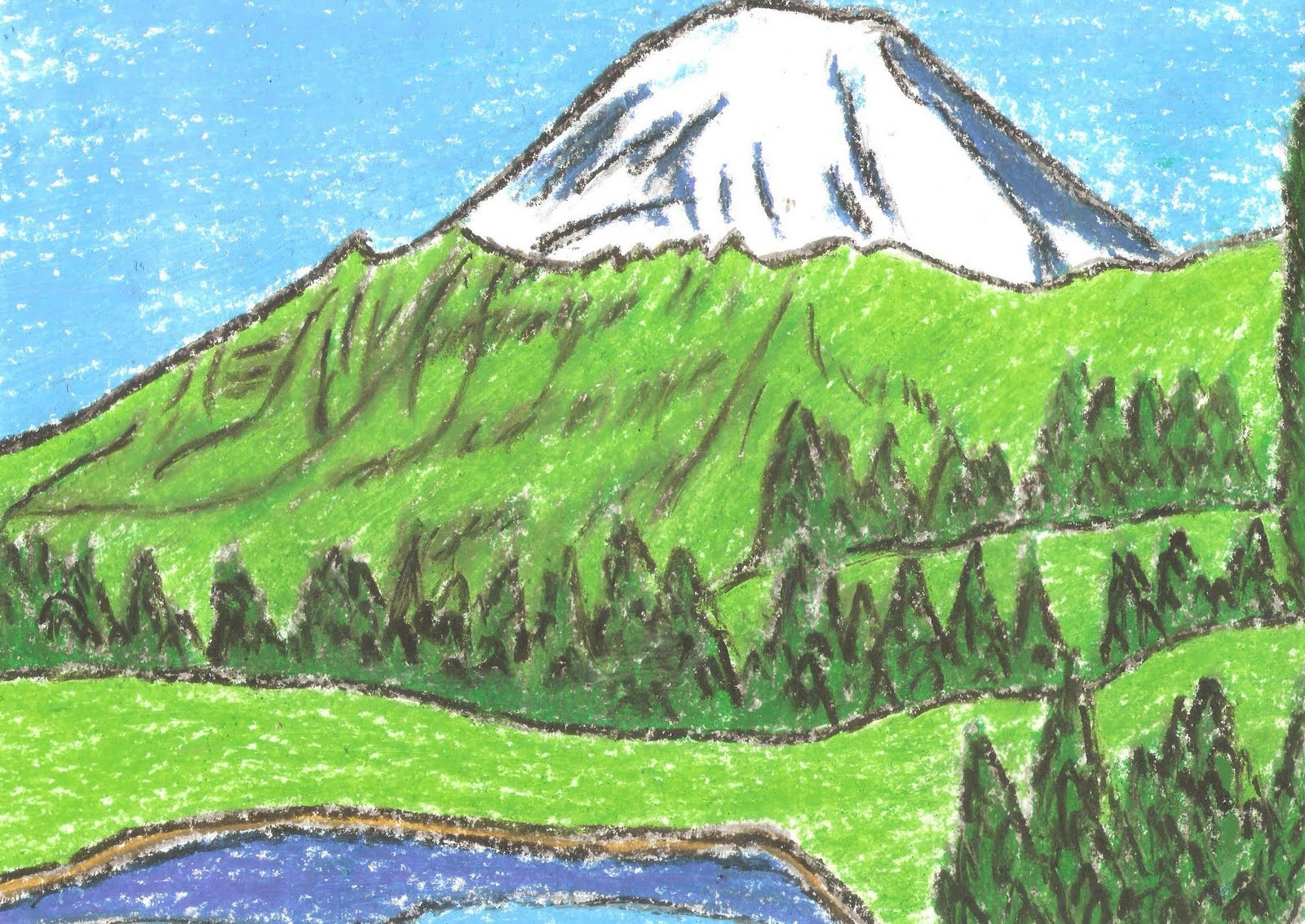 Gambar Alam Menggunakan Pensil
