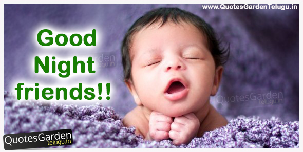 Good Night Greetings With Cute Kid Images Quotes Garden Telugu