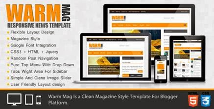 WarmMag v1.4 ThemeForest Premium Responsive Blogger-bwtemplate blogs