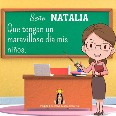 PIN Nombre Natalia - Seño Teacher Natalia para imprimir