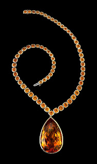 Angelina Jolie Citrine Necklace - November Birthstone