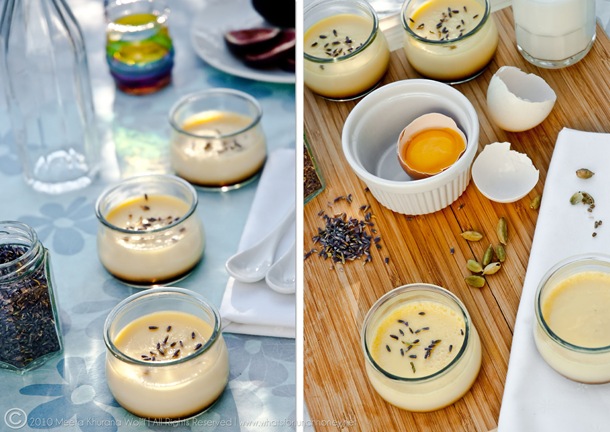 Lavender Cardamom Flan de la Casa (Diptych 01) by Meeta K. Wolff