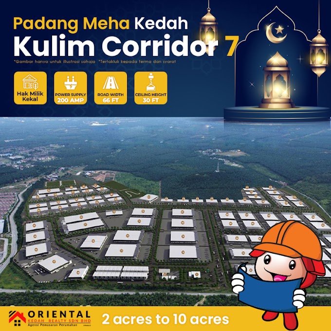 Kulim Corridor 7 at Padang Meha suitable for heavy industry, medium industry ,light industry & Warehouse