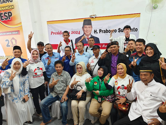 Silaturahmi dan Konsolidasi Relawan SE Sumsel Untuk Kemenangan Capres dan Cawapres Prabowo dan Gibran 