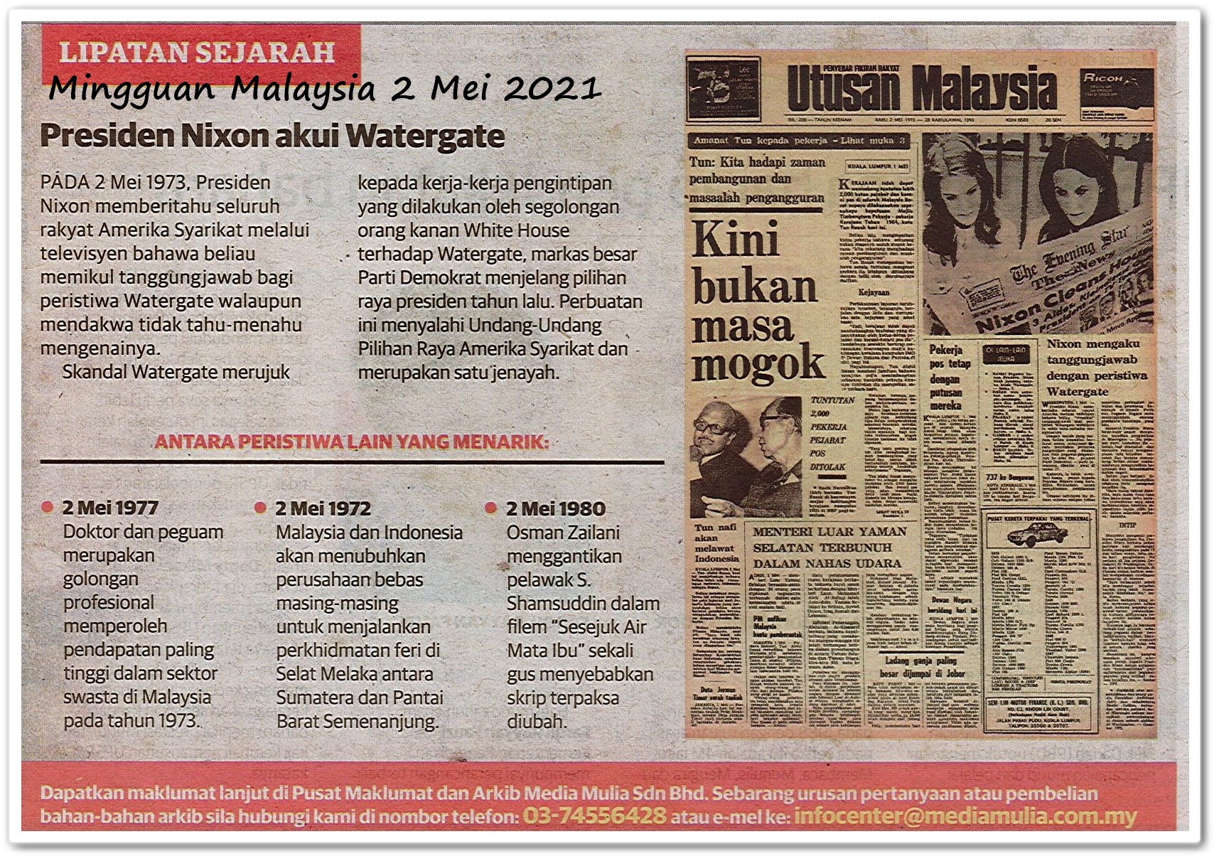 BLOG PERPUSTAKAAN JBPM: Lipatan sejarah 2 Mei - Keratan akhbar 