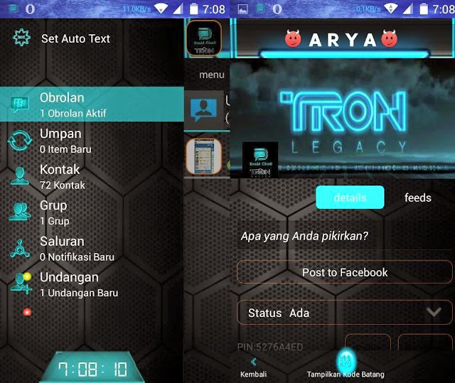 Droid Chat v3.5.03 Tron Legacy Blue by Arz