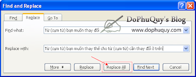 Thay đổi nhanh từ, cụm từ trong Word