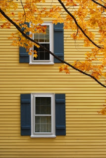 Home exterior in the autumn