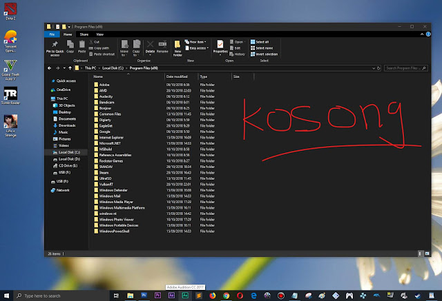 Folder program file sudah kosong