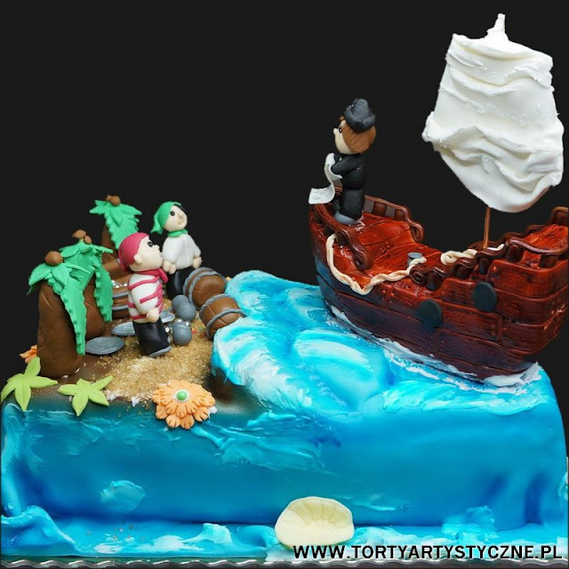 tort urodzinowy z piratami