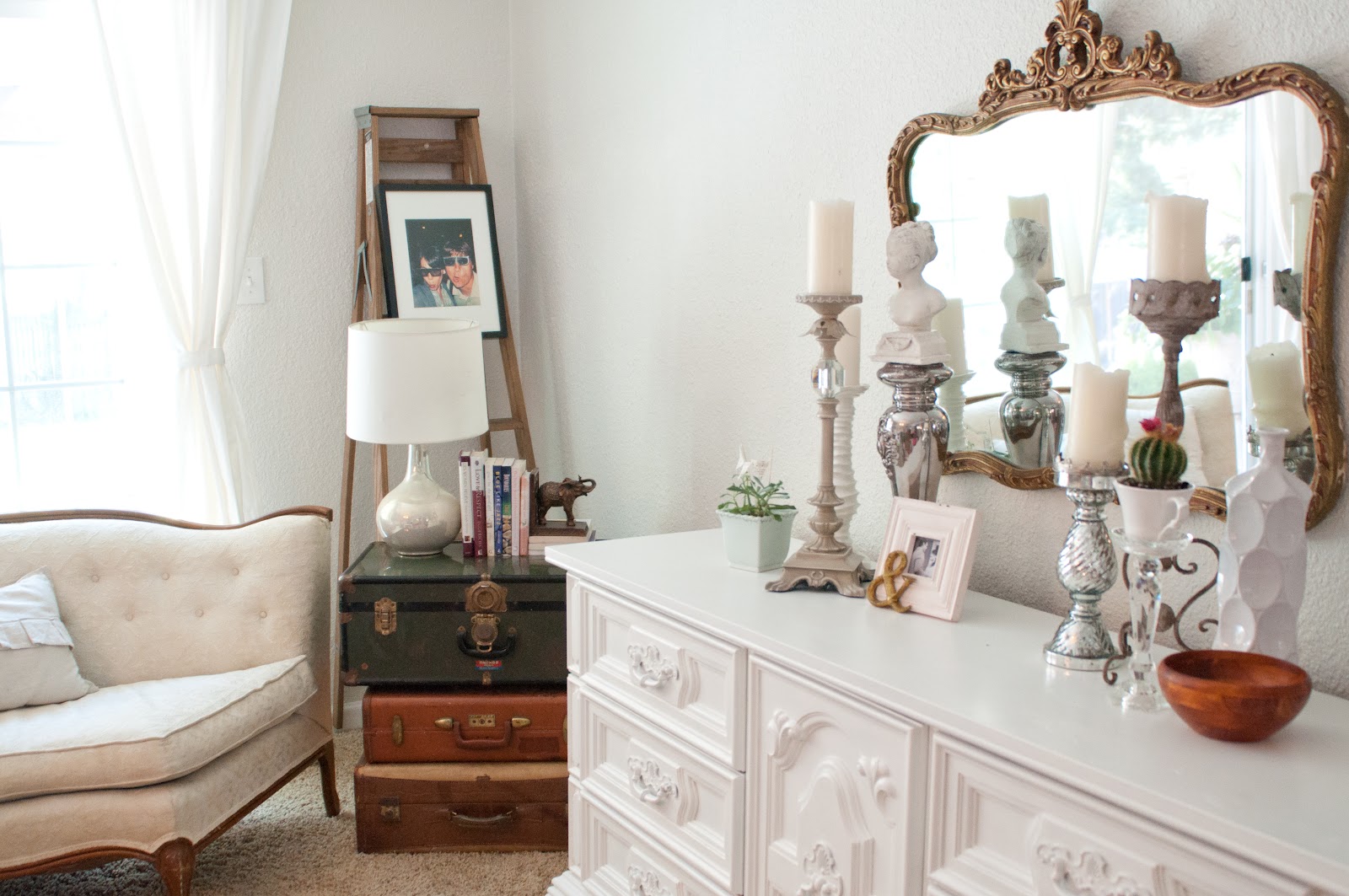 Domestic Fashionista Almost White Dining Room