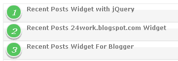 Recent Posts Widget