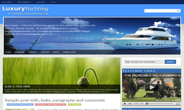 Luxury-Yachting Blogger Template