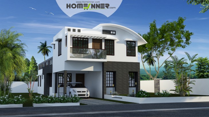 Kerala home  design 2093 Sq Ft 4  Bedroom  duplex  house  plan 