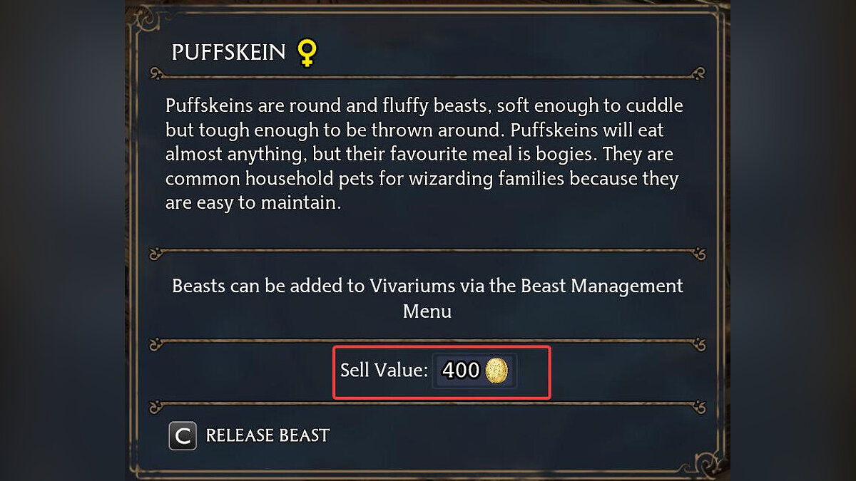 Increase beasts sell price to 400 and 3 more options - changes the cost of animals
