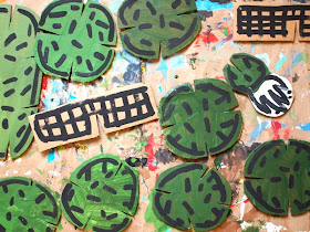 paint your DIY cardboard cactus construction set