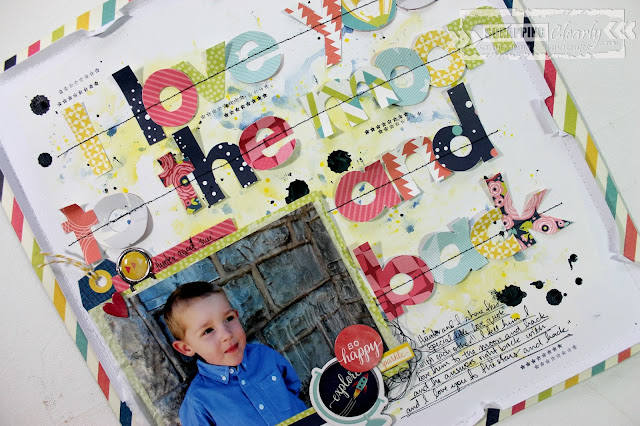 " I love you to the moon and back" layout by Bernii Miller for Scrapping Clearly using the Star Shine collection by Shimelle Lane. 