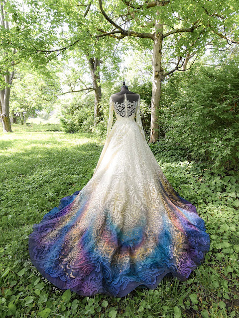 Blue Ombre Wedding Dress.