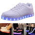 Unisex LED Light Lace Up Couple Series Luminous Sportswear Sneaker leisure shoes