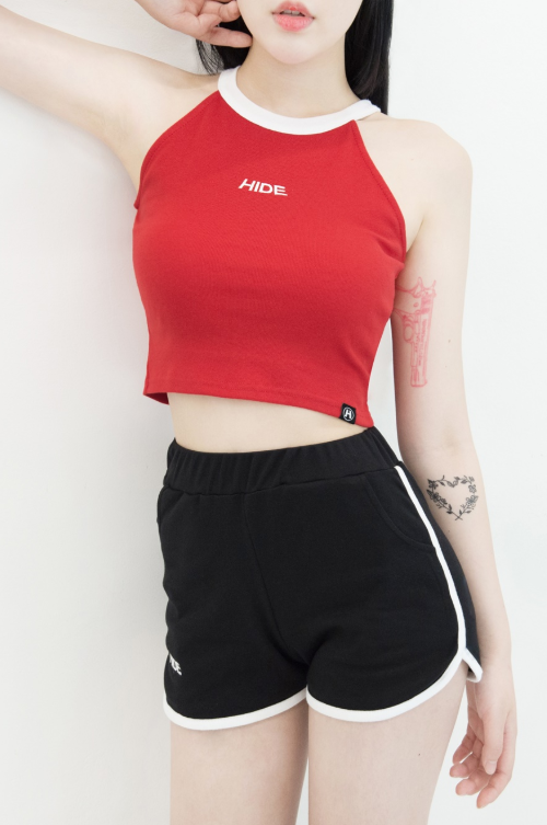  Hide Halterneck Crop Top