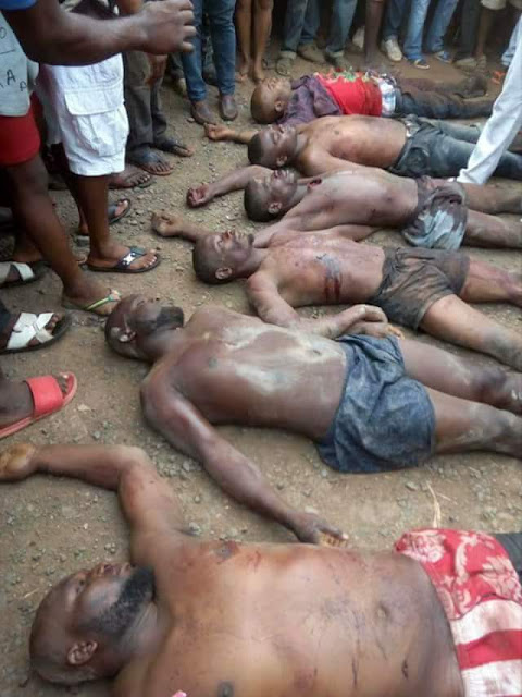 Graphic photos: SARS kill six kidnappers in Cross River State, rescue female victim