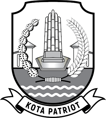 Lambang Kota Bekasi hitam putih-237 design