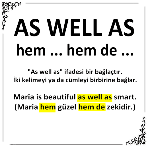 As Well As Ne Demek Kullanimi