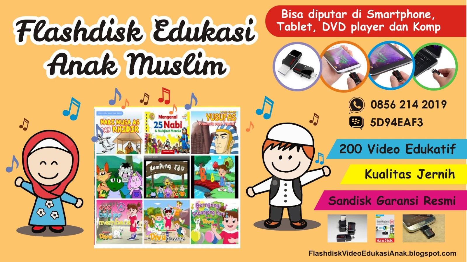 Flashdisk OTG Video Edukasi Pendidikan Anak Muslim