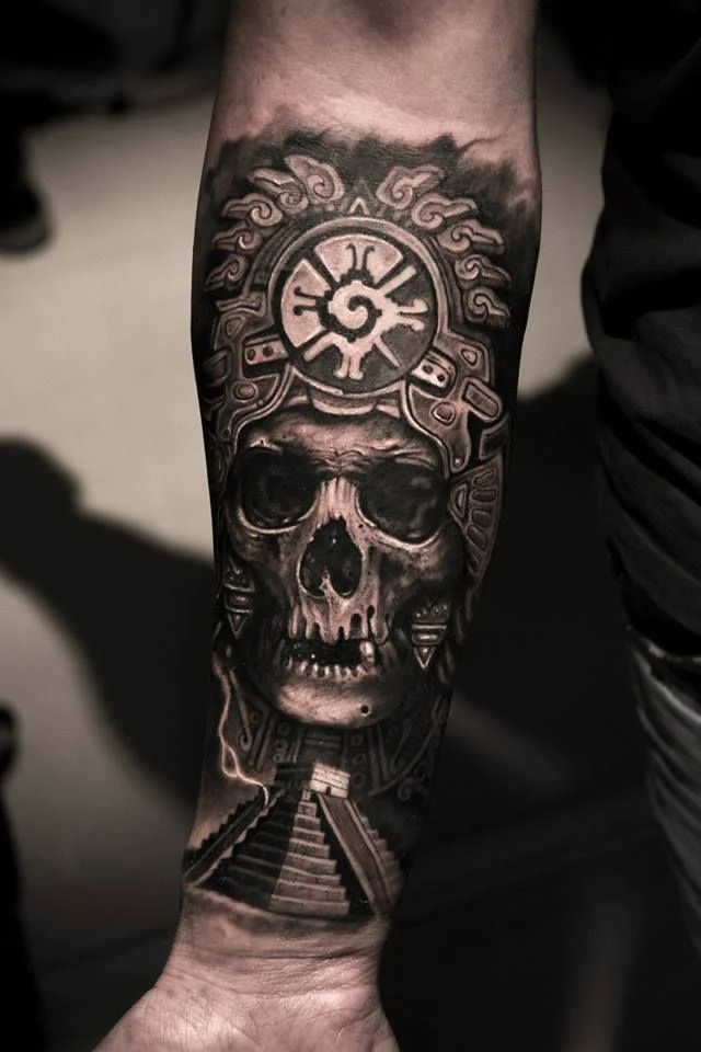 imagen de un tatuaje maya