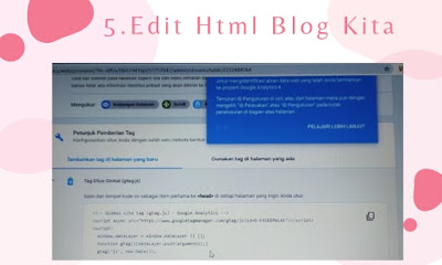 Edit html di dashboard