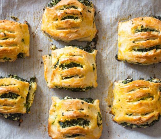 Spinach & Feta Pastries – Low Carb, Grain Free, THM S #healthy #vegetarian