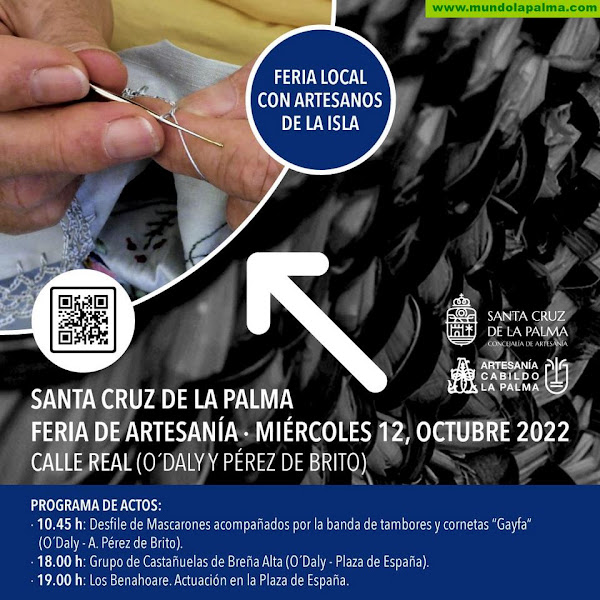 Abierto el plazo de inscripción para participar en la Feria de Artesanía local de Santa Cruz de La Palma