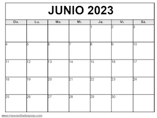Calendario 2023 Junio