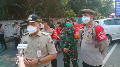 Walikota Jakarta Barat Kembali Tinjau Pos Penyekatan di Daan Mogot Kalideres..