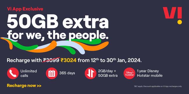 Celebrate this Republic Day with Vi Mega Offers