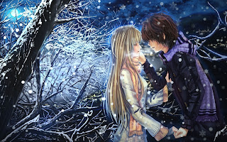 Anime Boy Girl Couple In Love HD Wallpaper
