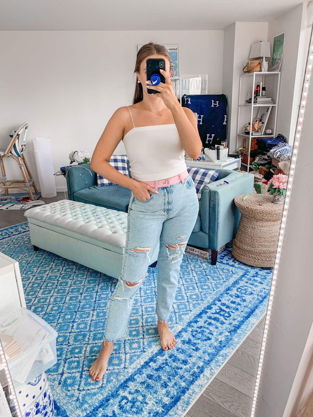 American Eagle Mom Jean  Mom jeans, Cute ripped jeans, Comfy