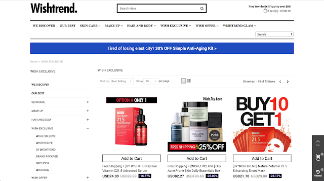 Best websites to buy Korean products: wishtrend boxes